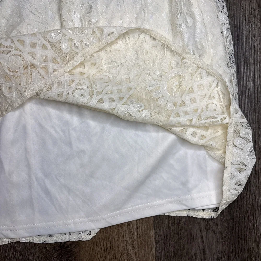 NEW Baltic Born Kody Lace Midi Dress Large Ivory Cream Vintage Bridal Wedding‎